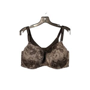 Torrid Curve Underwire Charcoal Floral Design Bra 46DD